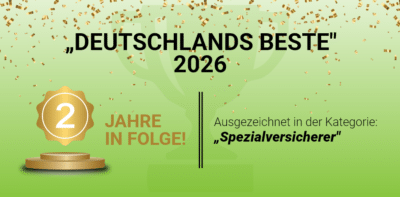 Auszeichnung "Deutschlands Beste" 2026 in der Kategorie "Spezialversicherer". Das Bild zeigt nicht das Siegel, sondern dient als dekoratives Beitragsbild, dass das Thema des Newsbeitrags wiederspiegeln soll.